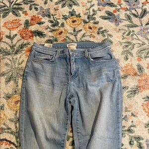 L’Agence medium wash, ankle length jeans, size 28